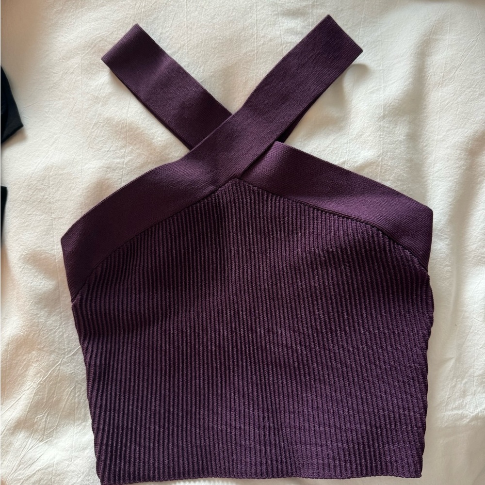 Aritzia cris cross cropped top